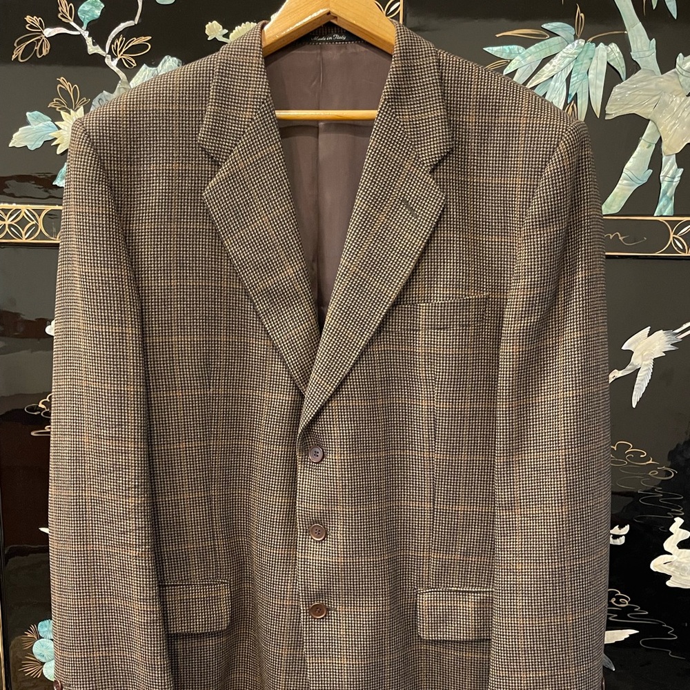 Men’s tweed jacket. Wool, made in Italy